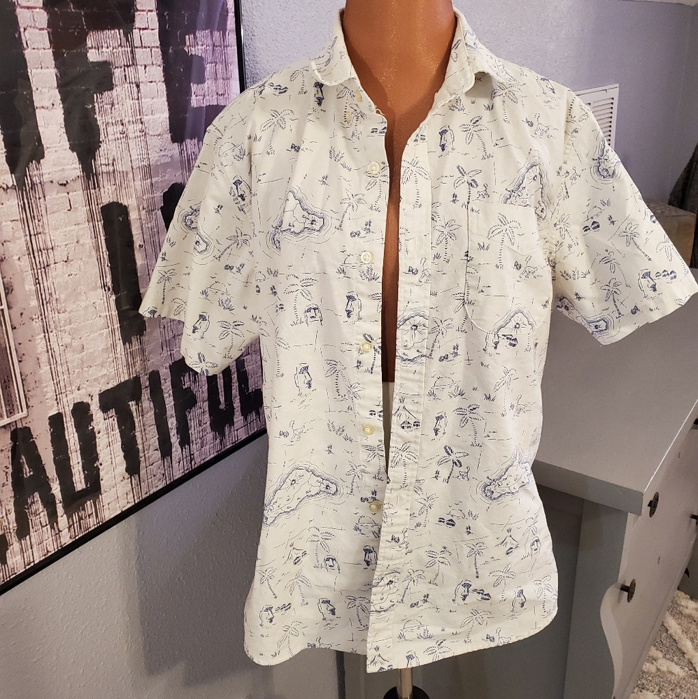 🌞 Short sleeve GAP Button-Up Sz Med - Picture 1 of 6